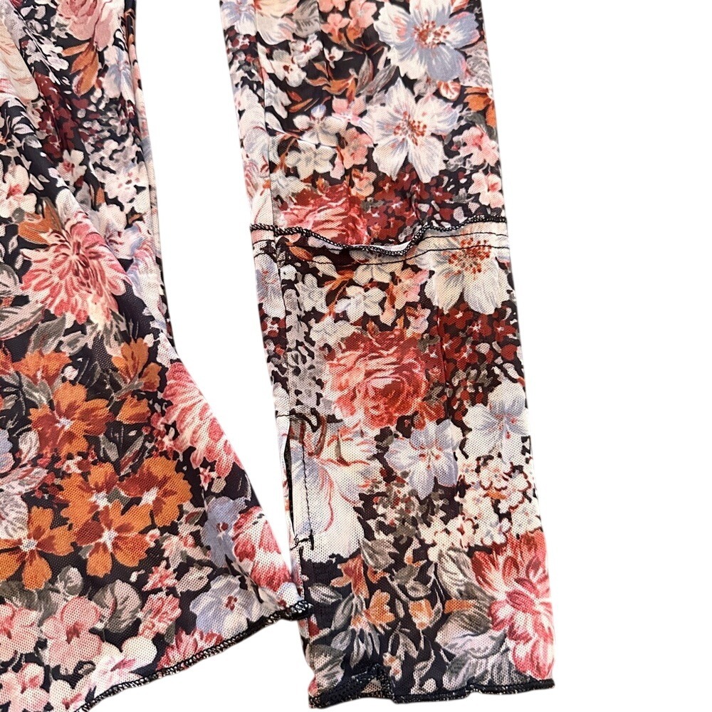 Love Soft NWT Floral Print long sleeve Top‎ womens size L - Picture 8 of 8